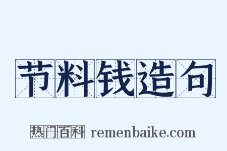 节料钱造句是什么意思的图片